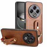 For Tecno Spark 30 4G Wristband Leather Back Phone Case(Brown)