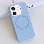 For iPhone 12 MagSafe Magnetic Liquid Silicone Phone Case(Light Blue)