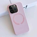 For iPhone 12 Pro Max MagSafe Magnetic Liquid Silicone Phone Case(Pink)