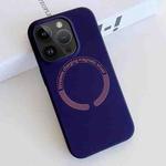 For iPhone 14 Pro Max MagSafe Magnetic Liquid Silicone Phone Case(Dark Purple)