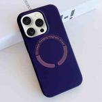 For iPhone 15 Pro MagSafe Magnetic Liquid Silicone Phone Case(Dark Purple)