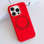 For iPhone 15 Pro Max MagSafe Magnetic Liquid Silicone Phone Case(Red)