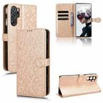 For ZTE nubia Red Magic 9 Pro/9 Pro+ Honeycomb Dot Texture Leather Phone Case(Gold)