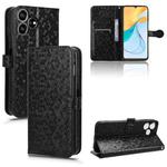 For ZTE Blade V50 Smart / V50 Design 4G Honeycomb Dot Texture Leather Phone Case(Black)