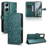 For ZTE Libero 5G IV Honeycomb Dot Texture Leather Phone Case(Green)