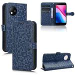 For ZTE Blade A35 Lite / A35 Core Honeycomb Dot Texture Leather Phone Case(Blue)