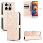 For ZTE Blade V70 Honeycomb Dot Texture Leather Phone Case(Gold)