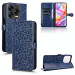 For ZTE Blade V70 Design 4G / V70 Vita Honeycomb Dot Texture Leather Phone Case(Blue)