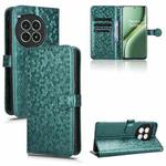 For OnePlus Ace 3 Pro Honeycomb Dot Texture Leather Phone Case(Green)