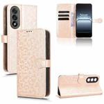 For OnePlus Ace 5 Ultra / Nord 5 Honeycomb Dot Texture Leather Phone Case(Gold)