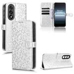 For OnePlus Ace 5 Ultra / Nord 5 Honeycomb Dot Texture Leather Phone Case(Silver)