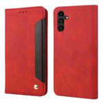 For Samsung Galaxy S24 5G Skin Feel Splicing Leather Phone Case(Red)