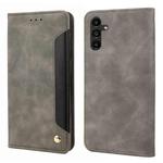 For Samsung Galaxy S24+ 5G Skin Feel Splicing Leather Phone Case(Grey)