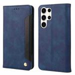 For Samsung Galaxy S24 Ultra 5G Skin Feel Splicing Leather Phone Case(Blue)