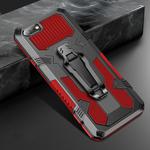 For iPhone 8 & 7 Machine Armor Warrior Shockproof PC + TPU Protective Case(Red)