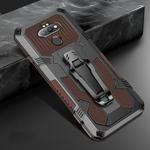 For LG Aristo 5 Pro Machine Armor Warrior Shockproof PC + TPU Protective Case(Coffee)