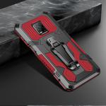 For Xiaomi Redmi Note 9S Machine Armor Warrior Shockproof PC + TPU Protective Case(Red)