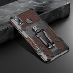For Xiaomi Redmi Note 7 Machine Armor Warrior Shockproof PC + TPU Protective Case(Coffee)
