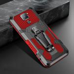 For Xiaomi Redmi Note 9 Machine Armor Warrior Shockproof PC + TPU Protective Case(Red)