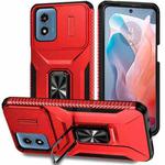 For Motorola Moto G Play 2024 Sliding Camshield Holder Phone Case(Red)