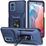 For Motorola Moto G Play 2024 Sliding Camshield Holder Phone Case(Blue)