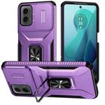 For Motorola Moto G 5G 2024 Sliding Camshield Holder Phone Case(Purple)