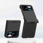 For Samsung Galaxy Z Flip3 5G/Z Flip4 5G PC Skin Feel Integrated Foldable Mid Shaft Phone Case(Black)