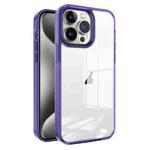 For iPhone 15 Pro Max 2.5mm Anti-slip Clear Acrylic Hybrid TPU Phone Case(Deep Purple)