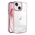 For iPhone 15 2.5mm Anti-slip Clear Acrylic Hybrid TPU Phone Case(Pink)