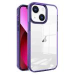 For iPhone 14 / 13 2.5mm Anti-slip Clear Acrylic Hybrid TPU Phone Case(Deep Purple)