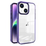 For iPhone 14 Plus 2.5mm Anti-slip Clear Acrylic Hybrid TPU Phone Case(Deep Purple)