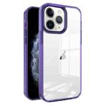 For iPhone 11 Pro 2.5mm Anti-slip Clear Acrylic Hybrid TPU Phone Case(Deep Purple)