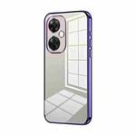For OnePlus Nord CE 3 Lite / Nord N30 Transparent Plating Fine Hole Phone Case(Purple)