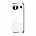 For OnePlus Nord 4 Transparent Plating Fine Hole Phone Case(Silver)