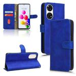 For ZTE Anshin Family Skin Feel Magnetic Flip Leather Phone Case(Blue)