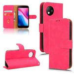 For ZTE Blade A35 Lite Skin Feel Magnetic Flip Leather Phone Case(Rose Red)