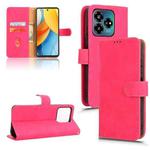 For ZTE Axon 60 Lite Skin Feel Magnetic Flip Leather Phone Case(Rose Red)