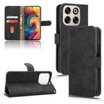 For ZTE Blade V70 Skin Feel Magnetic Flip Leather Phone Case(Black)