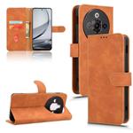 For ZTE nubia Focus Pro Skin Feel Magnetic Flip Leather Phone Case(Brown)