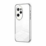 For Honor 100 Pro Transparent Plating Fine Hole Phone Case(Silver)