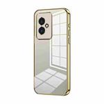 For Honor 100 Transparent Plating Fine Hole Phone Case(Gold)