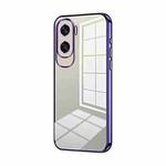 For Honor X50i / 90 Lite Transparent Plating Fine Hole Phone Case(Purple)