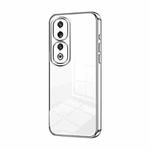 For Honor 90 Pro Transparent Plating Fine Hole Phone Case(Silver)