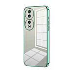 For Honor 90 Transparent Plating Fine Hole Phone Case(Green)