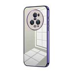 For Honor Magic5 Pro Transparent Plating Fine Hole Phone Case(Purple)