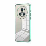 For Honor Magic5 Pro Transparent Plating Fine Hole Phone Case(Green)