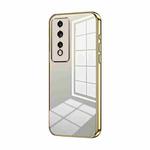 For Honor 80 GT Transparent Plating Fine Hole Phone Case(Gold)