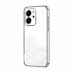 For Honor 80 SE Transparent Plating Fine Hole Phone Case(Silver)