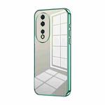 For Honor 80 Transparent Plating Fine Hole Phone Case(Green)