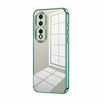 For Honor 80 Pro Transparent Plating Fine Hole Phone Case(Green)